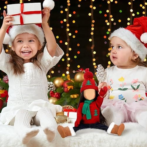 Bencailor 6 Pcs 18 Inch Christmas Doll Clothes and Accessories Winter Outfits Set Sweaters Trousers Hats Shoes Gloves for 18 Inch Doll Gifts(Red Green) thumbnail 7