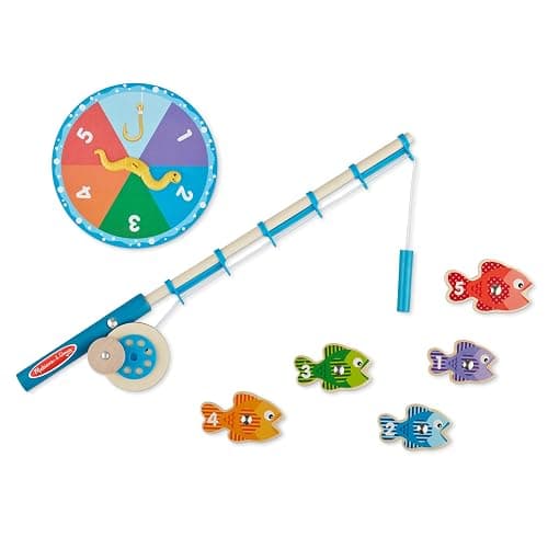 Melissa & Doug Catch & Count Wooden Fishing Game With 2 Magnetic Rods thumbnail 4