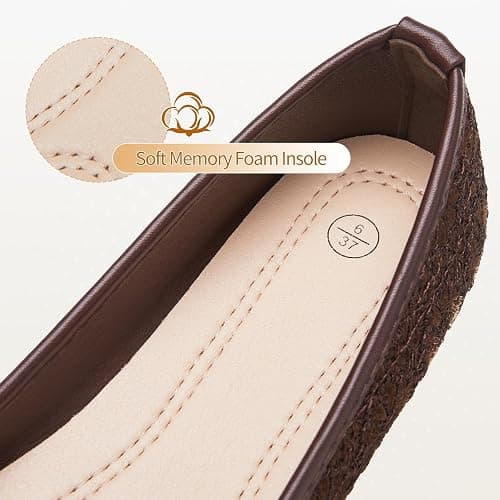 FINIWOR Womens Black Ballet Flats Shoes,Point Toe Shoes | comfortable dressy slip on casual flats with bow for women thumbnail 5