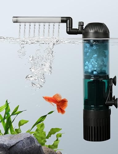 UPETTOOLS Aquarium Filter Fish Tank Filter with Fluid Bed Sponge Filter Multiple Function Ultra-Silent Filter for Saltwater Freshwater 20-60 Gallon - Image 1