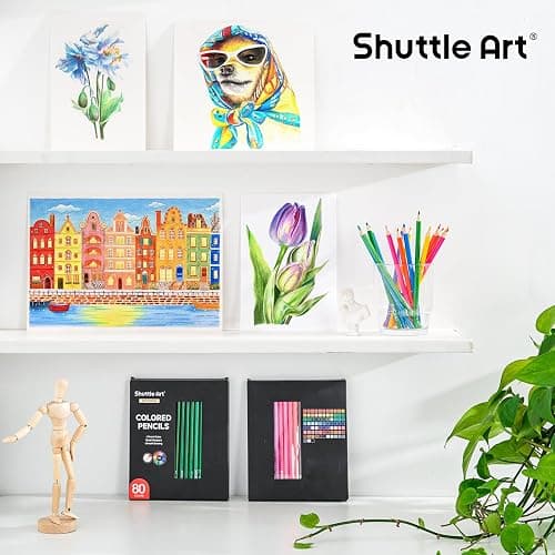 Shuttle Art 80 Colored Pencils, Colored Pencils for Adult Coloring, Soft Core Color Pencil, Drawing Supplies for Adults Kids Artists Beginners Drawing Coloring Sketching thumbnail 8
