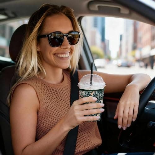 Cavllson 3 Pack Reusable Insulated Neoprene Iced Coffee Sleeves & Coffee Cup Holder, Universal Fit 16-32oz Cups for Hot/Cold Beverages - Flower-3 Pack thumbnail 2