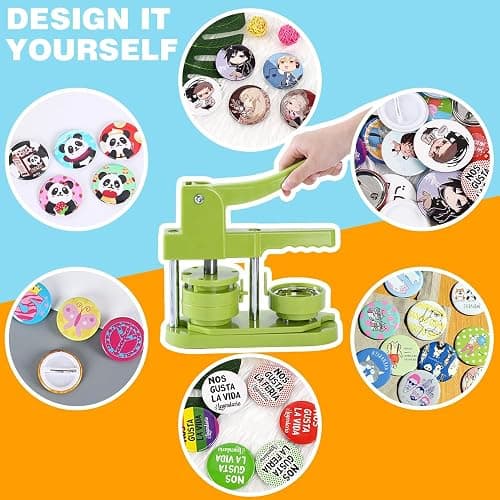MK.Bear Button Maker Machine 58mm (2.25 in) Installation-Free, DIY Button Pin Maker Machine, Button Badge Press Machine with Free 100pcs Button Maker Supplies & Pictures & Circle Cutter & Magic Book thumbnail 6
