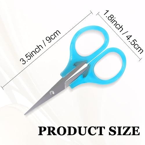10 Pcs Small Scissors All Purpose, Stainless Steel Sharp Mini Detail Craft Scissors with Protective Cover for Embroidery, Paper Cutting, Sewing, Knitting, Crafting, 3.5" thumbnail 2
