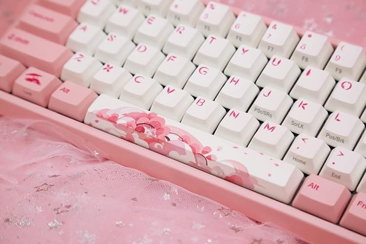 Varmilo Ducky x Miya Mac Pro Sakura R2 White LED 65% Double Shot PBT Mechanical Keyboard (Cherry MX Brown) thumbnail 5