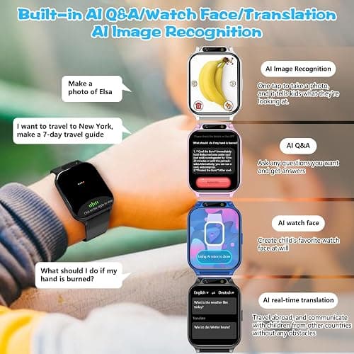 Smart Watch for Kids, 1.85" Fitness Tracker with Heart Rate, Sleep Monitor, IP68 Waterproof Smartwatches with Video Music, Pedometer, Game, NO APP/Phone, Gift for Boys Girls. (Built-in AI, Silver) thumbnail 2