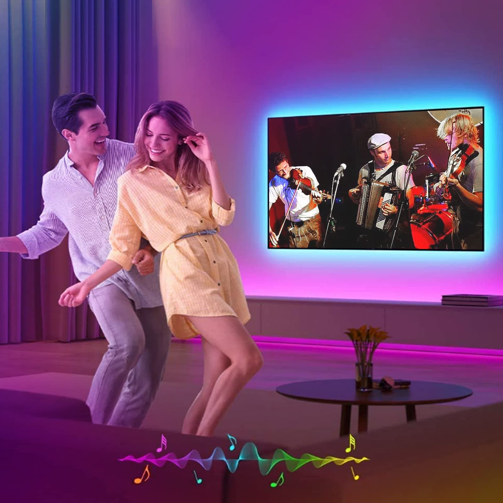 10M LED Strip, USB Bluetooth RGB LED Strip Lighting App Control Flexible Smart Led Strip, RGB Color Change Music Timing Led Strip Light, Ideal for Home Decoration, Mood Lighting thumbnail 6