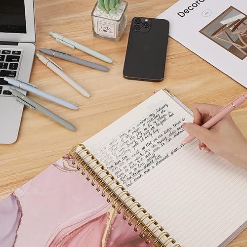 Ddaowanx Gel Pens, 6 Pcs 0.5mm Quick Dry Black Ink Pens Fine Point Smooth Writing Pens, Cute Office School Supplies Gifts for Women thumbnail 3