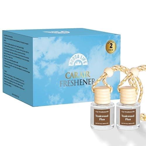 HoogaLife Car Air Freshener Diffuser 2 Pack Hanging Mahogany Teakwood Car Air Freshener for Women 45+ days Long Lasting Fragrance Made in USA (M33) thumbnail 8