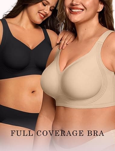 OEAK Womens Wireless Jelly Bra Plus Size Supportive Seamless Bras Full Coverage Push Up Comfortable No Underwire Tshirt Bras thumbnail 8
