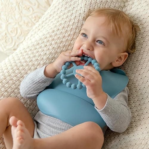 SAMiGO Baby Girl Teething Toys for 3-6 6-12 Months, Silicone Teether Rings | 2 Pack Baby Chew Toys, Inspired by Ferris Wheels, Soft & Textured for Teething Relief, Easy to Grip and Clean thumbnail 4