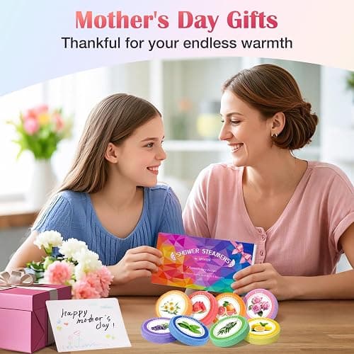 Qivatex Shower Steamers Aromatherapy, Easter Basket Stuffers, Birthday Gifts for Women Teen Girls Wife Mom, Natural Essential Oil SPA Self Care Relaxation Shower Bombs (8 Pack) thumbnail 6