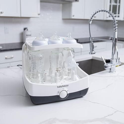 Baby Brezza 10 Minute Baby Bottle Sterilizer + Dryer - Superfast Electric Steam Sterilization - Universal Sterilizing for All Bottles, Pacifiers + Breast Pump Parts thumbnail 7