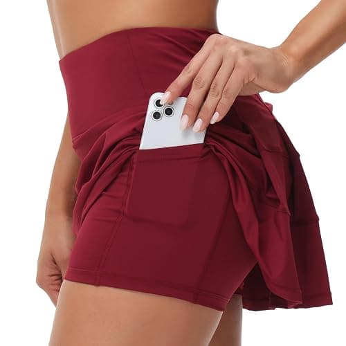 MCEDAR Pleated Tennis Skirt for Women with Pockets Women's High Waisted Athletic Golf Skorts Skirts Running Workout Shorts thumbnail 4