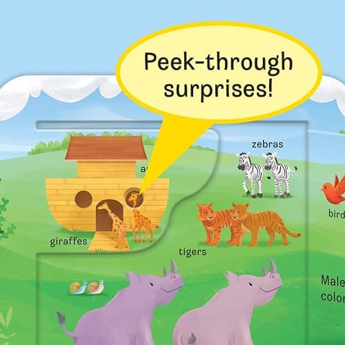 Peek-a-Flap Noah - Children's Lift-a-Flap Board Book Gift for Easter, Christmas, Communion, Baptism (Little Sunbeams) thumbnail 4
