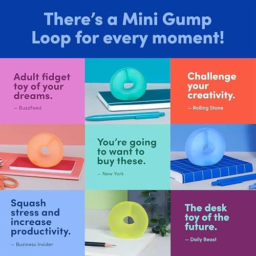 Speks Mini Gump Loop Gel-Filled Stress Balls | Ultra Soft Squishy Fidget Toy for Adults & Teens | Stress Relief & Desk Toy thumbnail 7