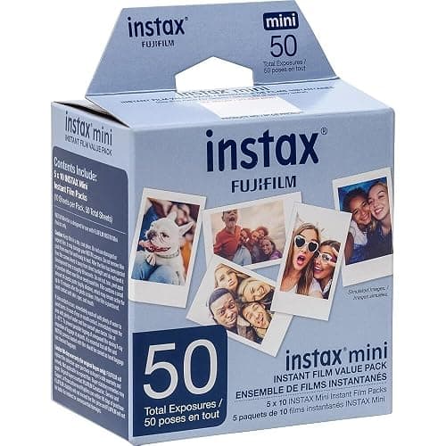 Fujifilm Instax Mini Film, White Multi-Pack (50 Exposures) thumbnail 2