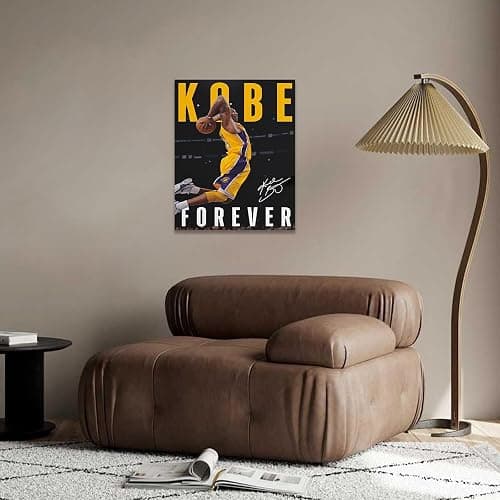 Kobe Bryant Dunk Canvas Wall Art - Iconic Basketball Motivational Poster Inspirational Canvas - Lakers Legend Sports Canvas Wall Artwork for Home, Gym, Office, or Bedroom 8x10inch thumbnail 7