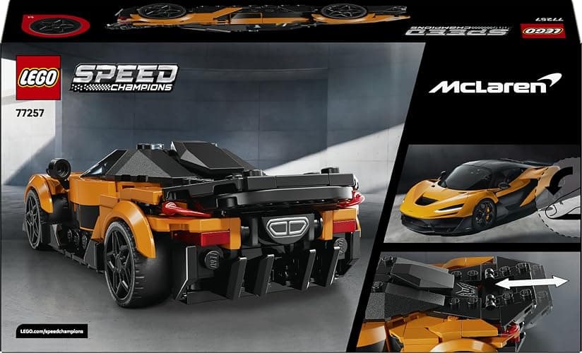 LEGO Speed Champions McLaren W1 Supercar Toy - Car Model Kit w/a Collectible Driver Minifigure - Birthday Gift Idea for 9+ Year Old Boys & Motorsport Fans - 77257 thumbnail 8
