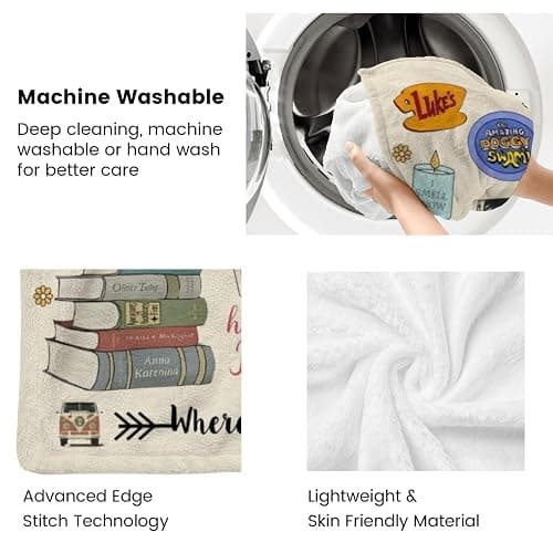 Flannel Fleece Throw Blanket Ultra-Soft Fleece Anti-Pilling Super Soft Cozy Plush Blanket, Lightweight Warm Fuzzy Blanket for Couch, Bed, Sofa, Travel, All Seasons 50x40 Inch thumbnail 6