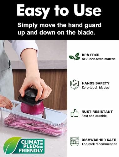 Geedel Professional Mandoline Slicer for Kitchen, Multi Purpose Vegetable Slicer Cutter, Vegetable Cutter Onion Cutter for Veggie Fruit Cheese thumbnail 2