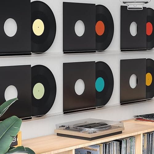 Facmogu 6 Pack 12in Blank Vinyl Record Decor, Fake Vintage Record for Indie Wall Aesthetic Room Decor, 70s 80s 90s Rock & Roll Music Party Decor, Retro Records for Home Living Room, Craft Display Decoration thumbnail 4