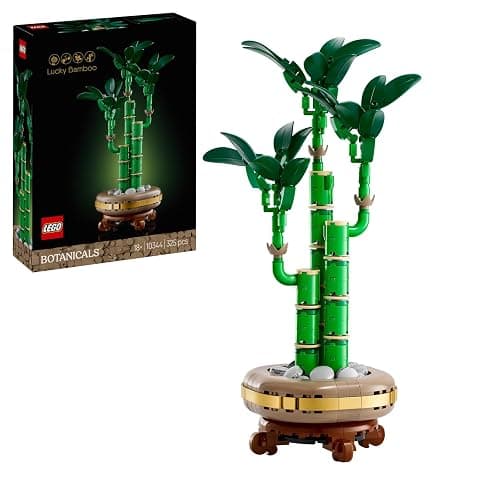 LEGO Botanicals Lucky Bamboo Artificial Plant for Indoor Display - Set for Adults includes a Buildable Pot with a Wood-Effect Plinth for Home Decor - Gift for Her or Him - 10344 - Image 1
