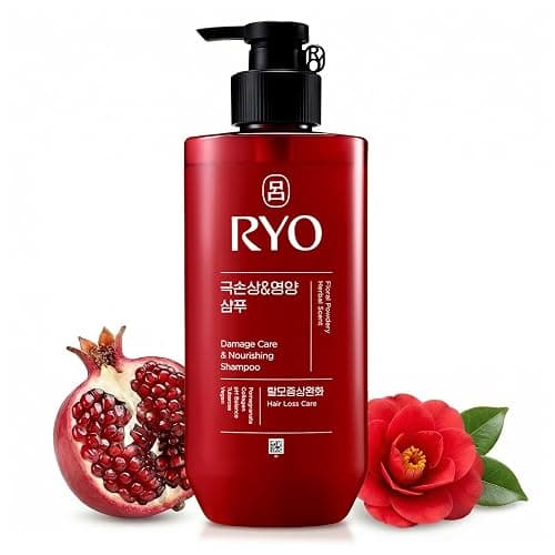 RYO Damage Care & Nourishing Shampoo with Korean Ginseng & Caffeine - Repair and Moisturizing, Anti Loss Care, Strengthening hair roots, 16 Fl Oz. - Image 1