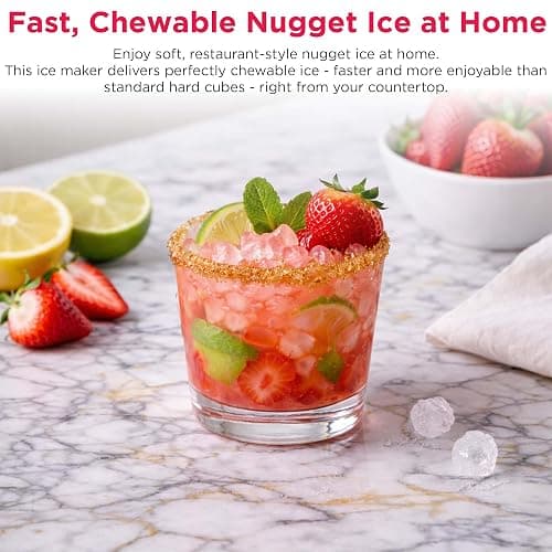 FRIGIDAIRE Touchscreen Nugget Ice Maker, Countertop Ice Machine, Sonic Ice Maker with 33 lbs. Capacity, Slate thumbnail 3