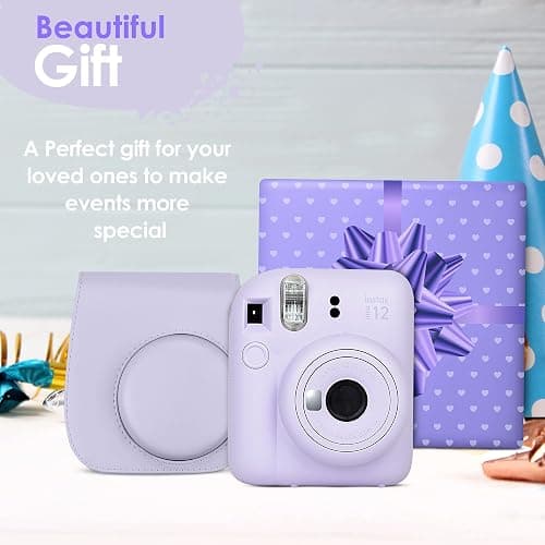Fujifilm Instax Mini 12 Instant Camera Pastel Blue and Fuji Film Value Pack (60 Sheets) Bundle with Sturdy Tiger Accessories, Carrying Case, Photo Album 64 Pockets thumbnail 6