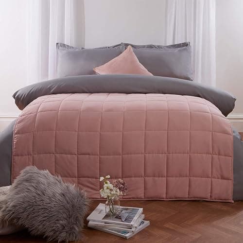 Brentfords Weighted Blanket 6kg for Adults Therapy Sensory Anxiety Autism Insomnia Stress Relief, Double - Blush Pink - 125 x 180cm - (Disclaimer Only suitable for age 3+ years) thumbnail 5