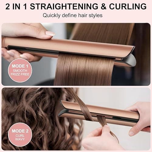 Mini Hair Straightener, Ceramic Small Straighteners for Short Hair, Mini Flat Irons Quick Styling Tool Dual Voltage for Travel thumbnail 5