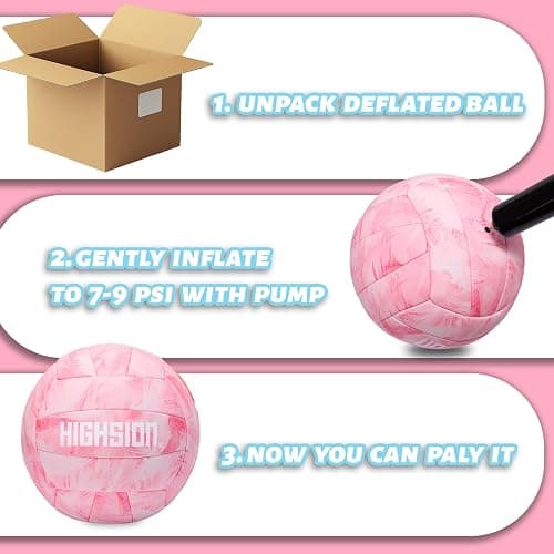 Soft Touch PU Leather Volleyball Official Size 5 Thickened Durable Indoor Outdoor Waterproof Volleyball for Teen Girls Kids Team Beginners Beach, Pool, Gym Training & Games(Deflated,With Pump) thumbnail 7