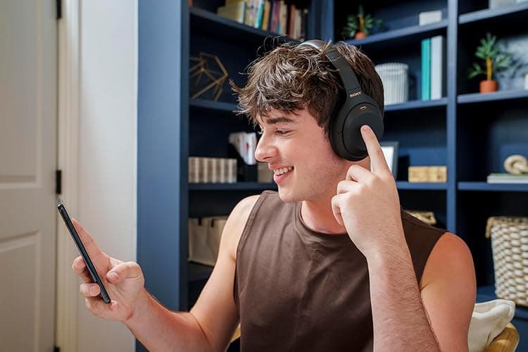 Sony WH-1000XM4 Wireless Premium Noise Canceling Overhead Headphones with Mic for Phone-Call and Alexa Voice Control, Black WH1000XM4 thumbnail 12