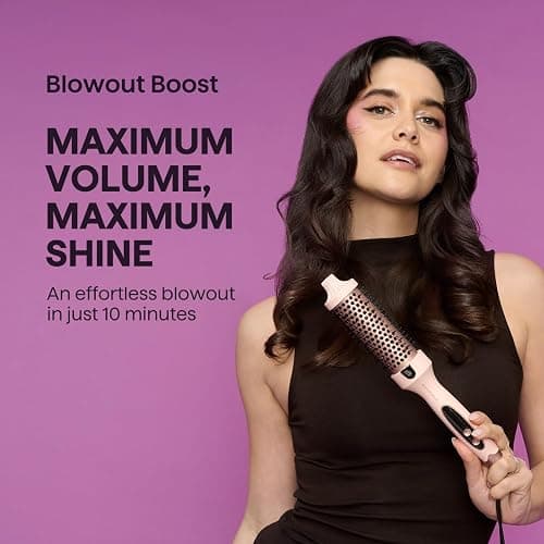 Wavytalk Thermal Brush, Blowout Boost 1.5 inch Heated Round Brush for Blowout Look, Dual Voltage, Pink, Sakura, Tourmaline Ceramic, Negative Ion Technology, 5 Temperature Settings, Less Damage thumbnail 6