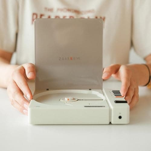syitren R300 CD Player Bluetooth Portable Desktop Retro CD Player for Home Fiber Output No Built-in Speaker White Gift (White) thumbnail 6