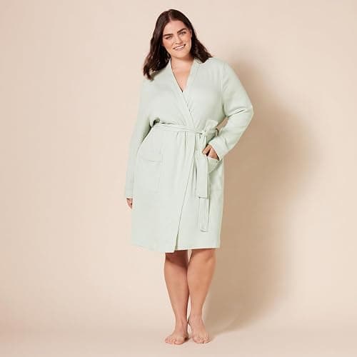 Amazon Essentials Women's Lightweight Waffle Mid-Length Robe (Available in Plus Size) thumbnail 6
