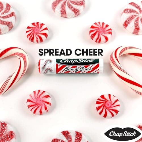 ChapStick Bulk Lip Balm, Candy Cane, 12-Pack – Fresh & Minty Lip Moisturizer, Stocking Stuffer, 0.15 Oz Ea thumbnail 6