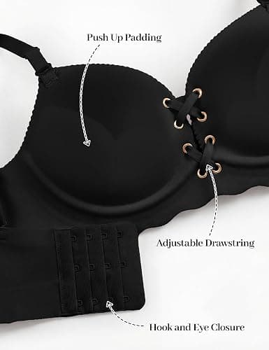 LUCKMEEY 2026 Push Up Padded Bras for Women Upgrade Add 2 Cups Seamless Bra No Underwire thumbnail 5
