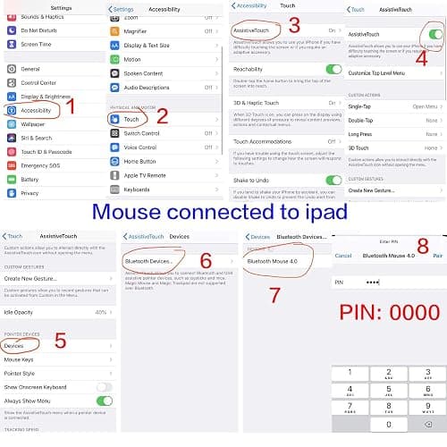 PEIBO Bluetooth Wireless Mouse for Laptop mac MacBook ipad MacBook air MacBook pro pc Desktop Computer Windows Chromebook Notebook (White) thumbnail 7