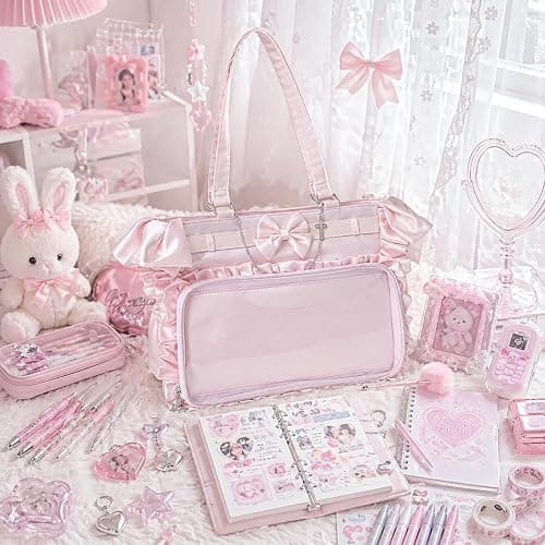 Cute Ita Bag Tote Purse, Kawaii Coquette Y2K Tote Purse Itabag Grunge Shoulder Bag Aesthetic Cutecore Itabag thumbnail 3