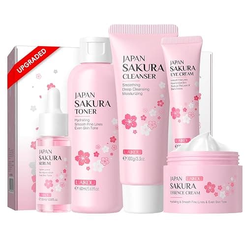 LAIKOU Skin Care Set, Skin Care Routine Kit for Women, Skincare Gift Set | Teen Face Care Kit with Cleanser, Toner, Serum, Eye Cream, Face Cream Mother's Day Christmas Birthday Daughter Wife - Image 1