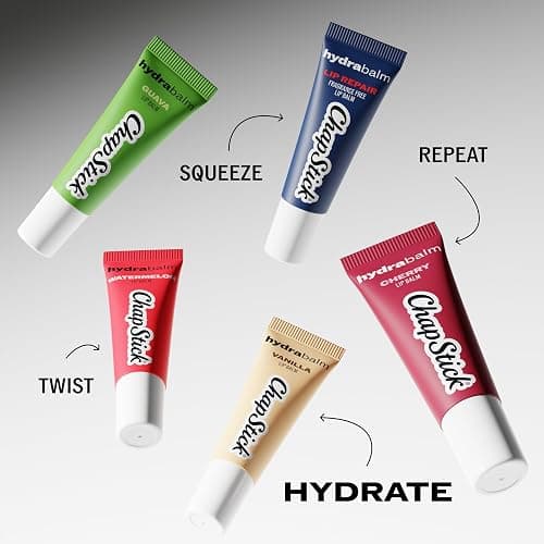 ChapStick HydraBalm Cherry & Vanilla Flavored Lip Balm Tubes, 4-Pack | 0.35 oz each, Ultra Hydrating Formula Made with Jojoba Oil & Shea Butter for 24 Hour Moisture that Repairs Severely Dry Lips thumbnail 9