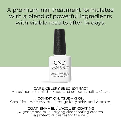 CND™ Strengthener RXx, Nail Strengthener for Tougher, Stronger Nails & Protection for Thin Nails, Stocking Stuffer for Women, 0.5 Fl Oz thumbnail 2