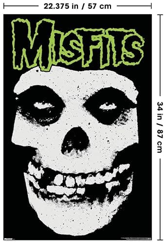 Misfits - Classic Fiend Splatter Wall Poster, 34L" x 22.4W", Unframed Version thumbnail 3
