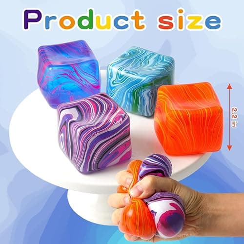 Stress Balls, Squishy Stress Cube for Kids Adults, Squishy Slow Rising Fidget Cube Sensory Toys for Anxiety Stress Relief, High Density Ice Squeeze Ball Cubes for Adults Kids.(Green) thumbnail 2