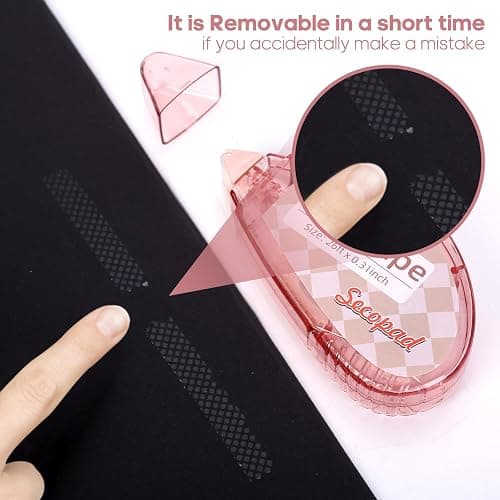 Scrapbook Tape, 4 Pack Double Sided Tape Roller for Crafts, Adhesive Glue Runner Scrapbooking Supplies Journaling School Office Teacher Supplies for Kids and Adults, 0.3IN x 26FT thumbnail 6