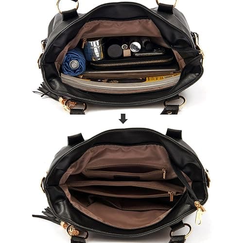 Qiyuer Purses And Wallets Set For Women Tote Handbags Large Hobo Bag Purse With Wallet 3PCS thumbnail 5