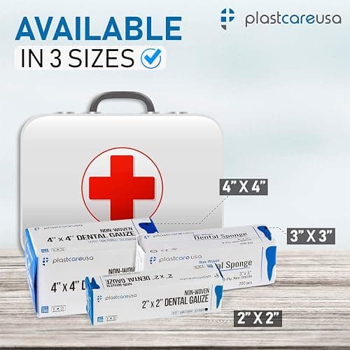 1000 Count 2x2 Gauze Pads - Soft 4-Ply Non Woven Sponges - Non Sterile Dental & Esthetic Wipes - All Purpose Medical Gauze Squares for First Aid, Surgical, Wound Dressing (5 Packs of 200) thumbnail 8