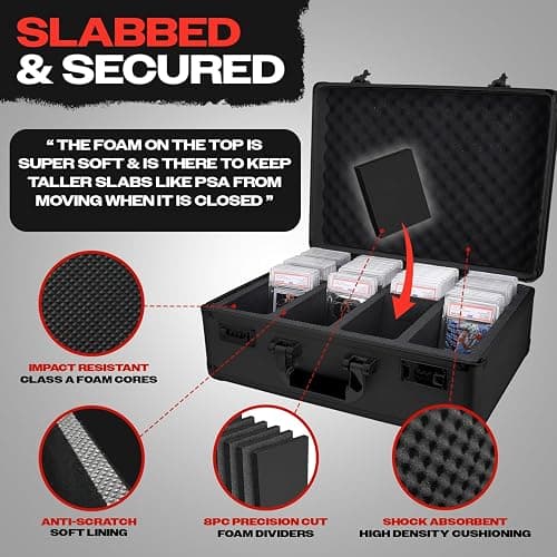 VALUN SLABPRO 160+ 4 ROW Graded Card Storage Box; Durable Sports, PSA Card Storage Box - Organizer Slab for Your Collection - For Baseball, Football, TCG, MTG Cards - Top Loader Design thumbnail 7